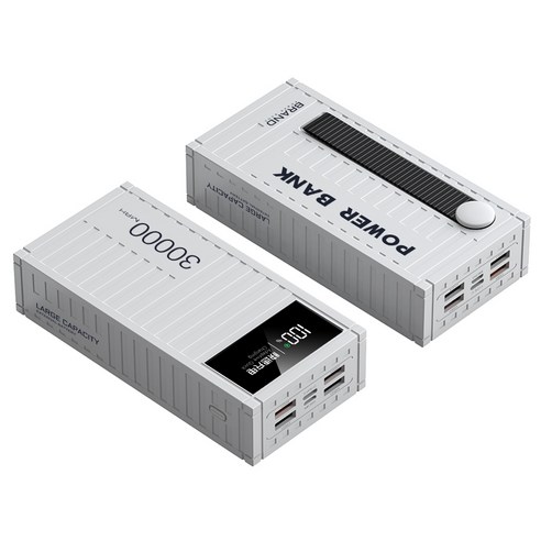 PYHO 아이디어 컨테이너 대용량 보조배터리, 화이트, 30000mAh