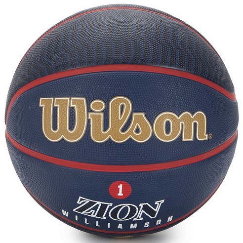 윌슨 NBA 플레이어 시리즈 고무 농구공 다크 블루, 1개, WZ4008601CN7