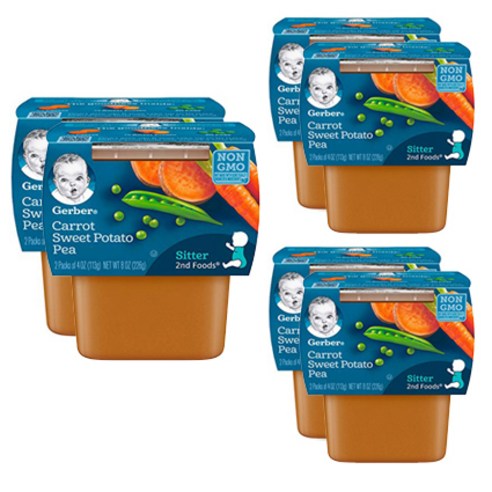 Gerber 2단계 어린이 식품 113g, 혼합 채소(Mixed Vegetables), 226g, 6개