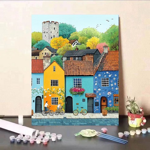 DIY 명화그리기 유화 그림 그리기 아크릴화 30*40cm, 13타입, 1개