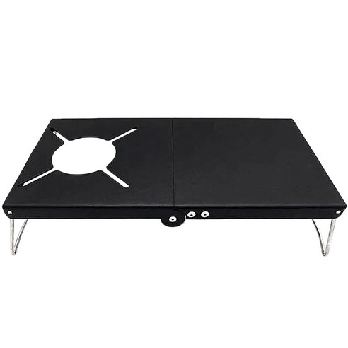 Xzante 야외 접이식 스토브 테이블 방풍 스탠드 캠핑 하이킹을위한 보관 가방, 검정