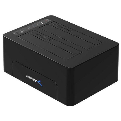 SABRENT USB 3.1-SATA 듀얼 베이 하드 드라이브 외부 디스크 도킹 스테이션 HDD SSD용