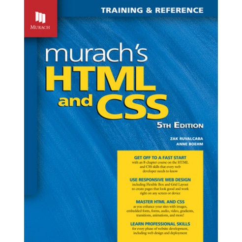 (영문도서) Murach''s HTML and CSS (5th Edition) Paperback, Mike Murach and Associates,..., English, 9781943872862