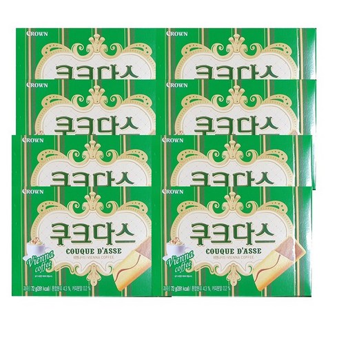 크라운 쿠크다스 커피 72g x 8, 1세트