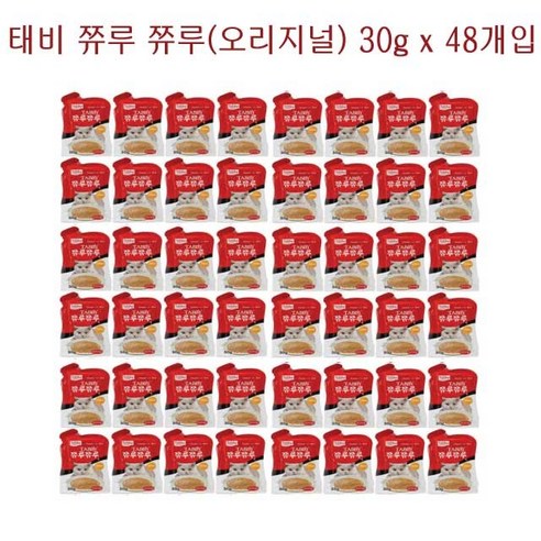 테비 쮸루쮸루 고양이 파우치 30g, 오리지날, 48개입