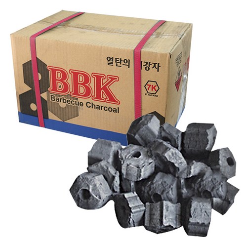 BBK 열탄 7K 바베큐 참숯 3cm, 6.5kg, 1개