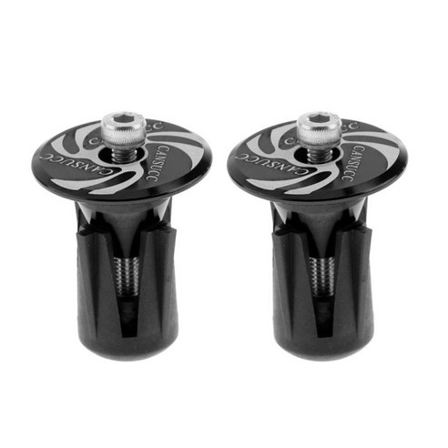 도로 자전거 산악 자전거 용 핸들 바 엔드 플러그 핸들 바 플러그 2 개, 블랙, 27.8mm, 알루미늄 합금