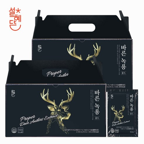 설혜담 바른 녹용 골드 30포 x 1박스, 2.1L, 2박스