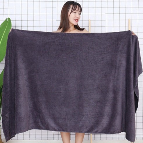 DFMEI 목욕타월 극세사 흡수 소프트 라지 퀵 건조 침대 라지 타월, 그레이/55, 35*75 두툼한 머리타올