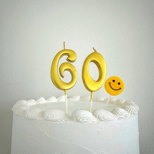 데일리어썸 숫자초 60 + 스마일초 (5개입) 환갑 생일초 생신잔치