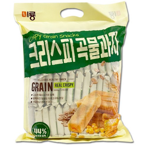 미룡 크리스피 롤 대용량 곡물 과자, 2개, 650g