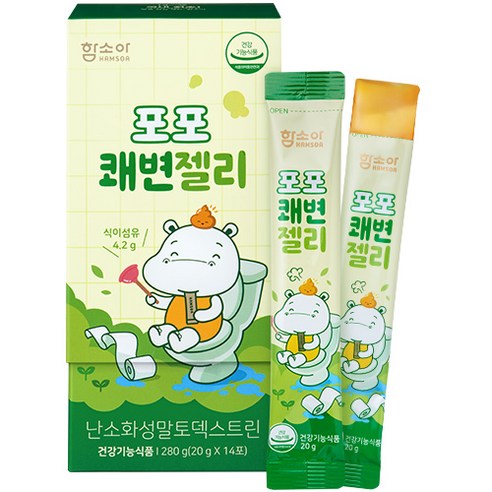 함소아 포포 쾌변젤리 14개입, 사과맛, 280g, 1개