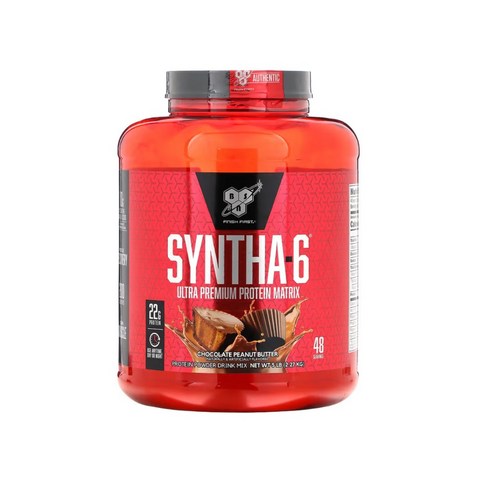 BSN Syntha-6 비에스엔 신타6 울트라 프리미엄 대용량 단백질파우더 초콜릿 땅콩 버터 2.27kg(5lb) 아미노산, 1개