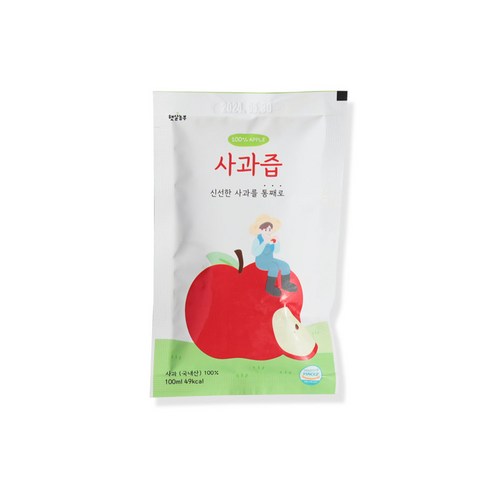 햇살 가득 담은 100% NFC 부사 사과즙으로 건강한 하루를 시작하세요.