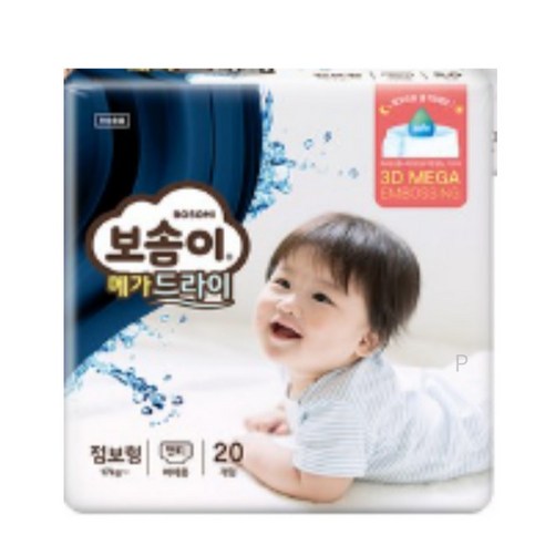 보솜이 메가드라이 팬티형 기저귀 여아용, 특대형(XL), 104매