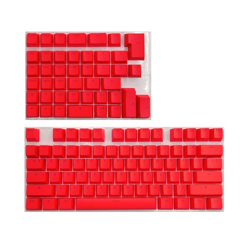 PBT Keycaps 키 캡 미니 기계식 키보드 그리스 방지 DIY 사용자 정의 키 세트 MX, 35x15x2cm., PBT., 빨간색