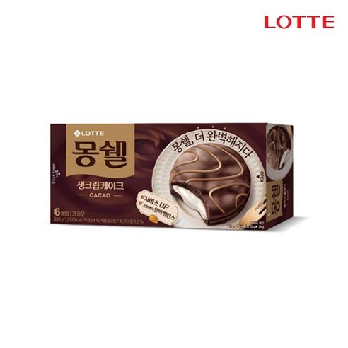 롯데제과 몽쉘 카카오, 204g, 1개