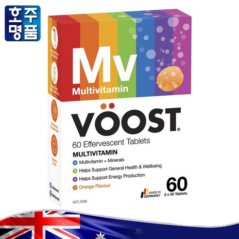 Voost발포 멀티 비타민 영양제 Multivitamin Effervescent General Health 60 Pack, 1개, 60정 vmware라이선스 Best Top5