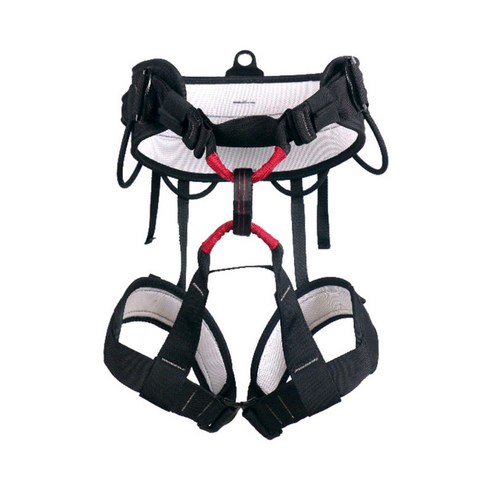 프로 암벽 등반 하네스 트리 동굴 탐험 Rappelling Fall Protection Equip Gear, 고강도 폴리 에스터, 블랙
