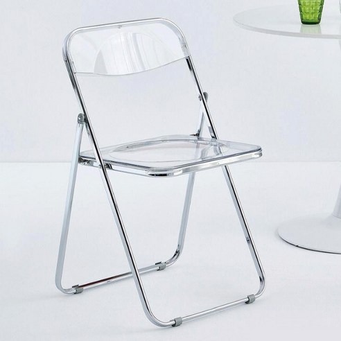레디박스 예쁜 투명 접이식 의자 폴딩 체어 투명, 1개