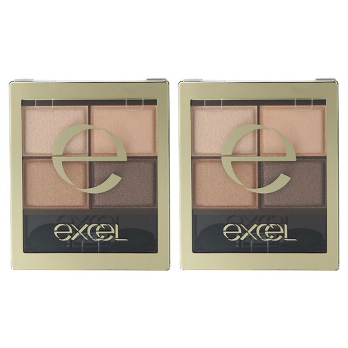 엑셀 excel 스키니 리치 섀도 4.3g, SR01 베이지 브라운, 2개