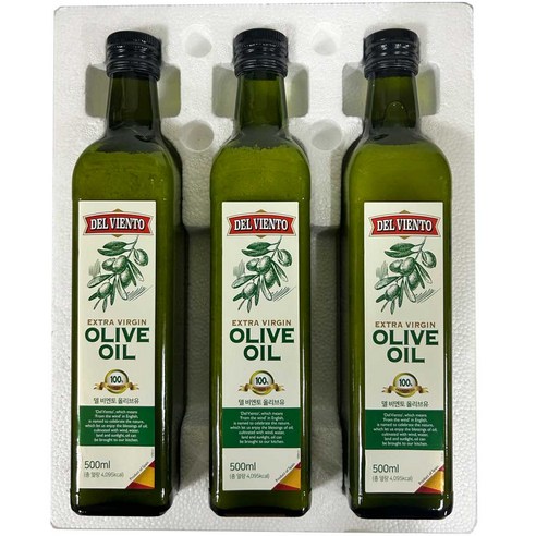 델비엔토 엑스트라버진 올리브유 500ml 스페인산 프리미엄 올리브오일, 5개