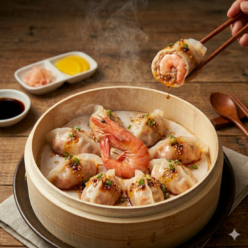 전주한옥만두 새우가 통째로 들어간 통새우만두, 2개, 450g