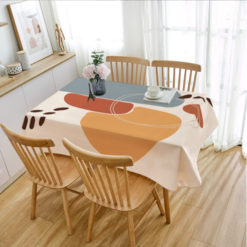 페어링 북유럽풍 모란디컬러 린넨 식탁보, ZB307, 6인용(140 x 230 cm)