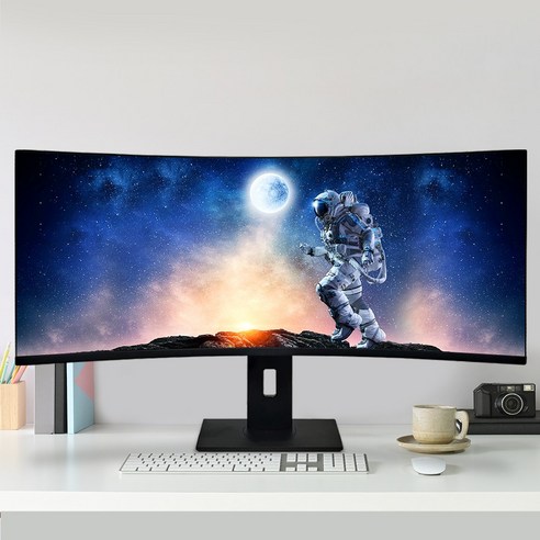 모니터  디엘티 모넥스 M3401FHM144 86.7cm 34인치 와이드 커브드 144Hz 34 WFHD 144Hz 게이밍 모니터 LG IPS패널 가성비모니터, 무결점