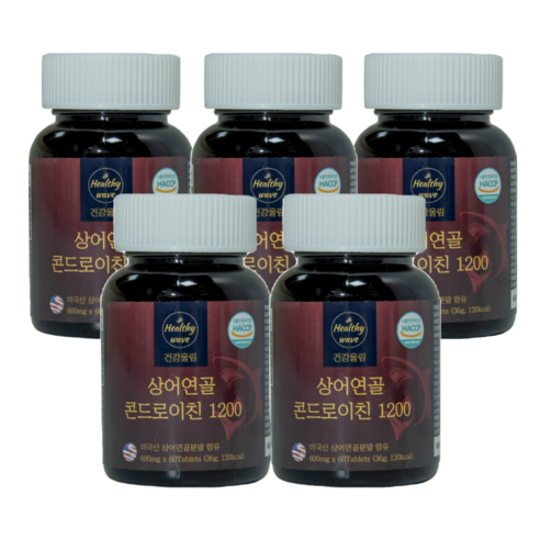 건강울림 상어연골 콘드로이친 1200 36g, 60정, 5개