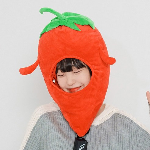 말랑마쥬 킹받는 우정 파티모자 할로윈 인생네컷 소품, 1개, 고추