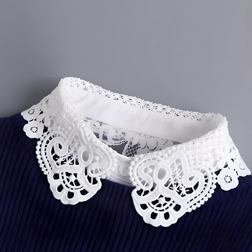 섬세한 아름다움을 더하다: 페이크 카라 블라우스, 레이스 넥 케이프의 마법 페이크카라