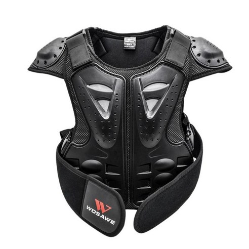 Motocross 바디 가드 조끼 조끼 보호용 낙하 방지 장비, 블랙, M, EVA