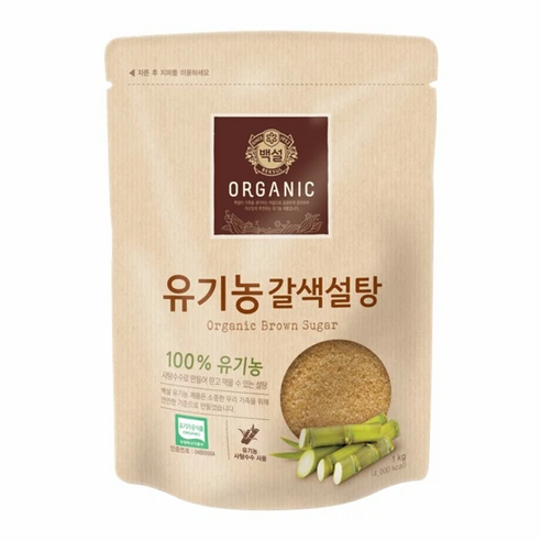 백설 유기농 갈색설탕 1kg, 1개