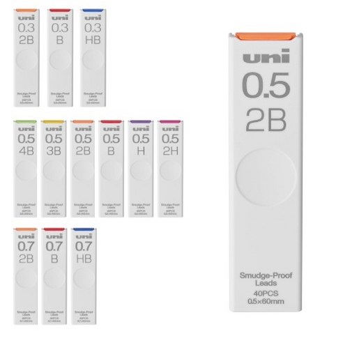 미쯔비시 유니 샤프심 2B UL-S-0.5, 0.5mm