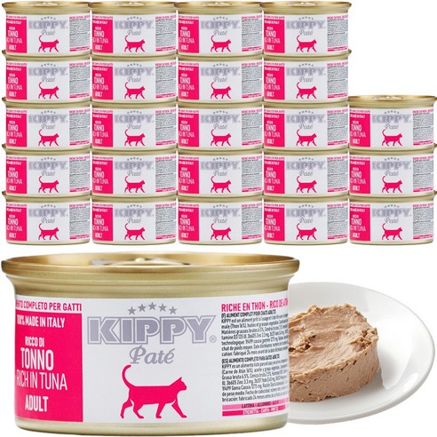 키피 그레인프리 무스 파테 고양이 습식사료, 24개, 85g, 참치