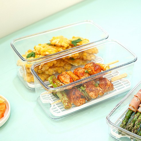 창신리빙 스카이락 밀폐용기 와이드 깔판 2호, 1.6L, 1개