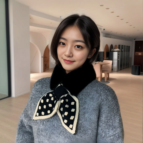 아이디플로 겨울 쁘띠 니트 머플러 목도리