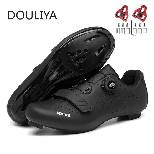 DOULIYA 2022 자전거 슈커 로드 클리트 포함 풀 블랙 36-47, 46(290mm), Black Road with celat