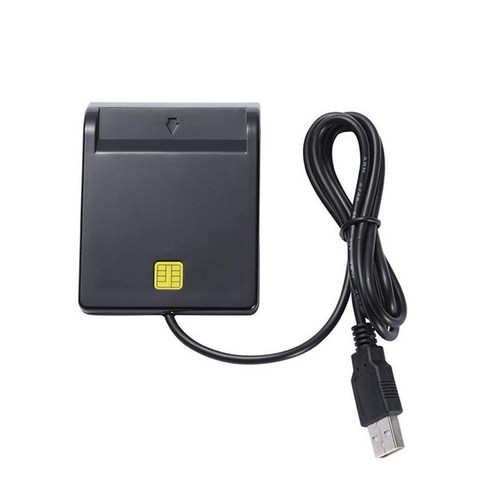 스마트 USB 카드 리더 어댑터 유니버설 휴대용 USB 공통 액세스 EMV는 은행 카드 SIM / ATM / IC / ID 카드에 대 한 CD 드라이버와 함께, 하나, 검정