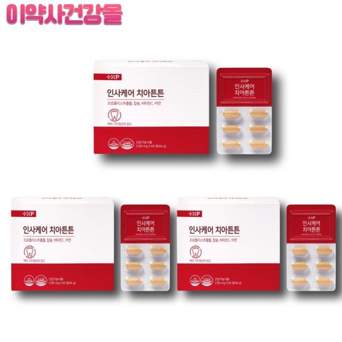 이가탄탄 치아건강 1100mg 프로폴리스 칼슘 아연 함유, 60정, 2개