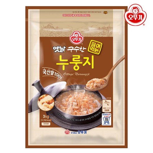 오뚜기 구수한 끓여먹는 누룽지, 3kg, 1개