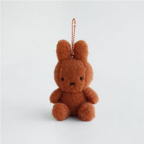 미피 SITTING 크리미 키링, 8cm, 브라운, 1개