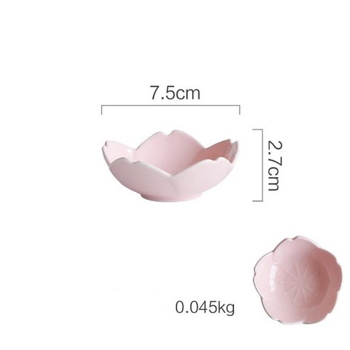 [XIG] 디너 플레이트 사쿠라 유약 세라믹 플레이트 스테이크 과일 너트 트레이 샐러드 그릇 스낵 야외 피크닉 플레이트, Blue, 3 Inch Dish