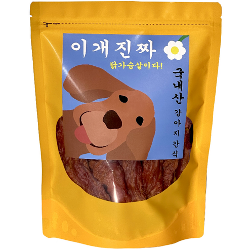 고품질 국내산 수제 강아지 간식 300g – 닭가슴살 애견 육포 (대용량 1팩)