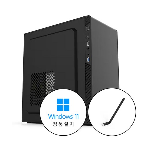 지티컴 GT1354U73-ZH 고성능 사무용 데스크탑 와이파이지원 (i5-13400 윈도우11 Home RAM 16GB SSD 500GB), 기본형