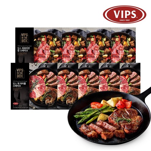 빕스 하와이안 찹스테이크 361g (냉동), 1개 프레시지블랙라벨스테이크