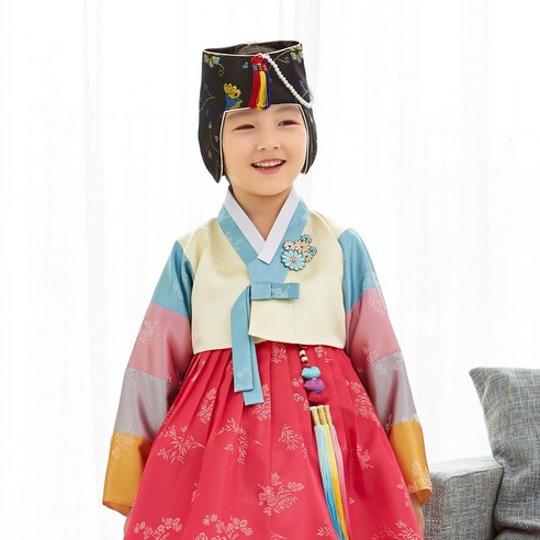 한예빔 HB6015 하늘송이 여아한복 아동한복, HB6015-하늘송이-4호, 1개