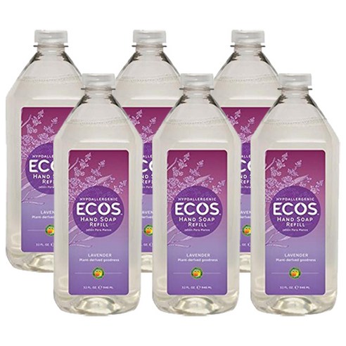에코스 핸드 솝 리필 라벤더 향, 6개, 946ml