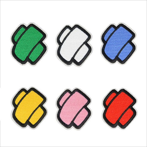 6x 패브릭 패치 의류 아플리케 자수 공예 재봉 액세서리 의류 스티커 철/봉제 패치, 다색